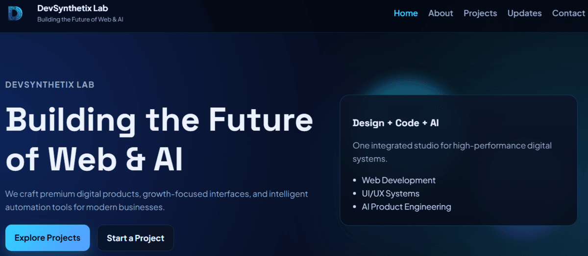 DevSynthetix Lab | Building the Future of Web & AI